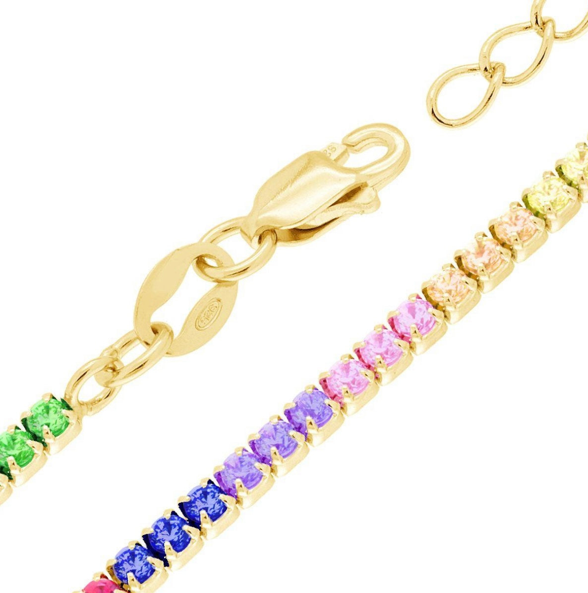 COLORFUL PLAIN TENNIS COLLIER