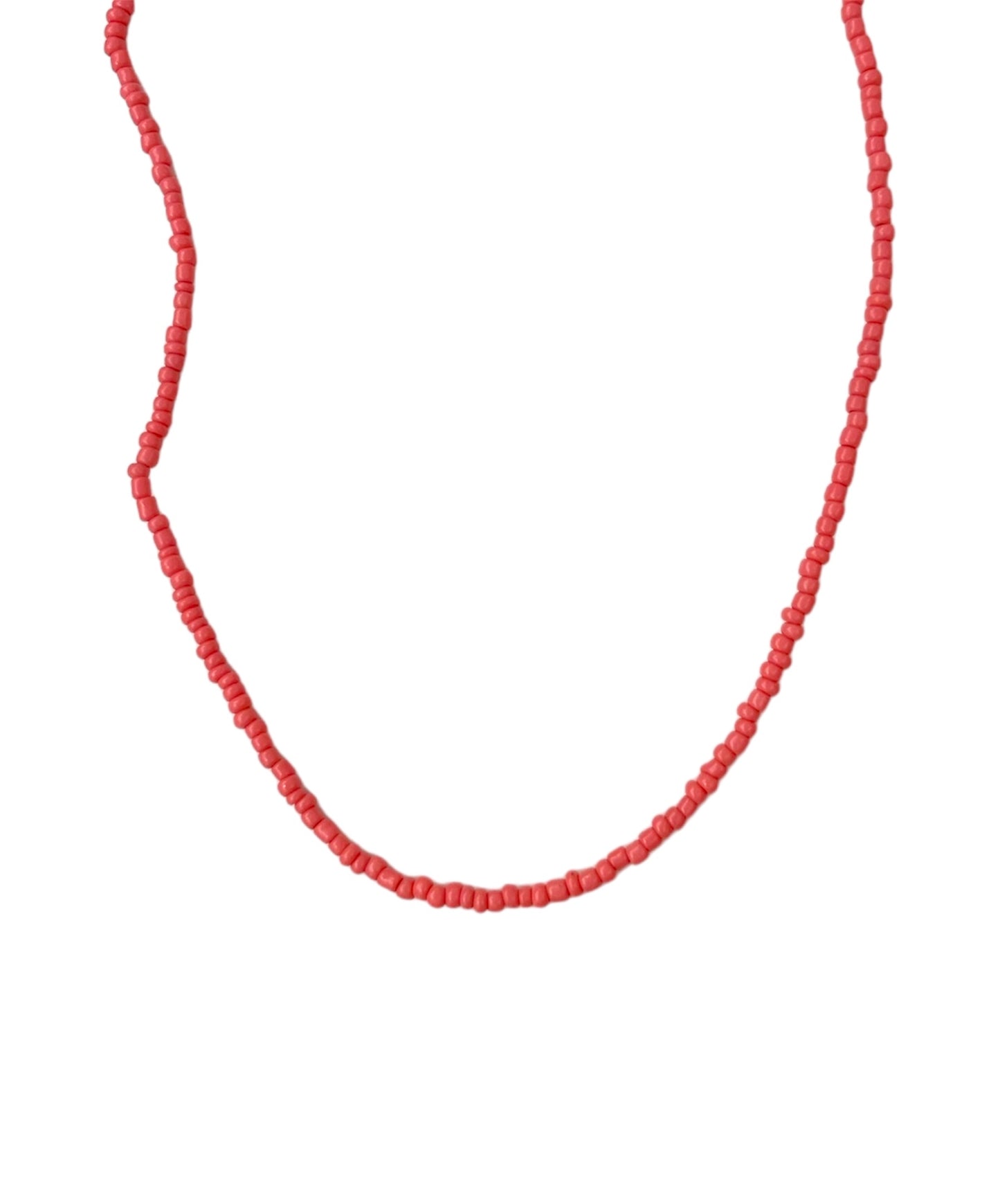 SALMON BEADED NECKLACE ORO/ARGENTO