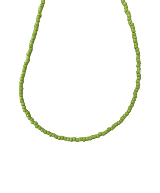 APPLE GREEN BEADED NECKLACE ORO/ARGENTO