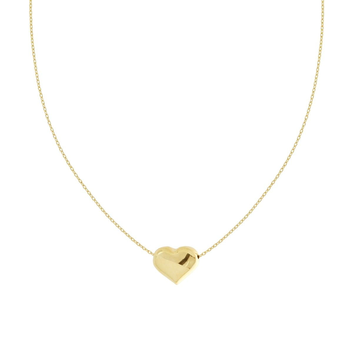 CHUNKY HEART NECKLACE ORO/ARGENTO