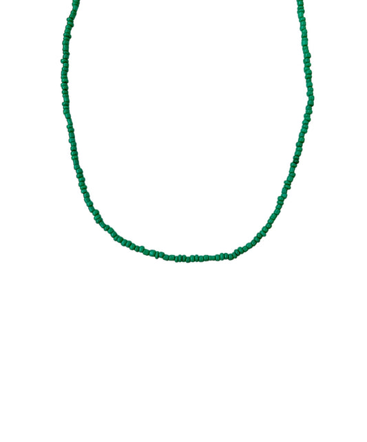 LEAF BEADED NECKLACE ORO/ARGENTO