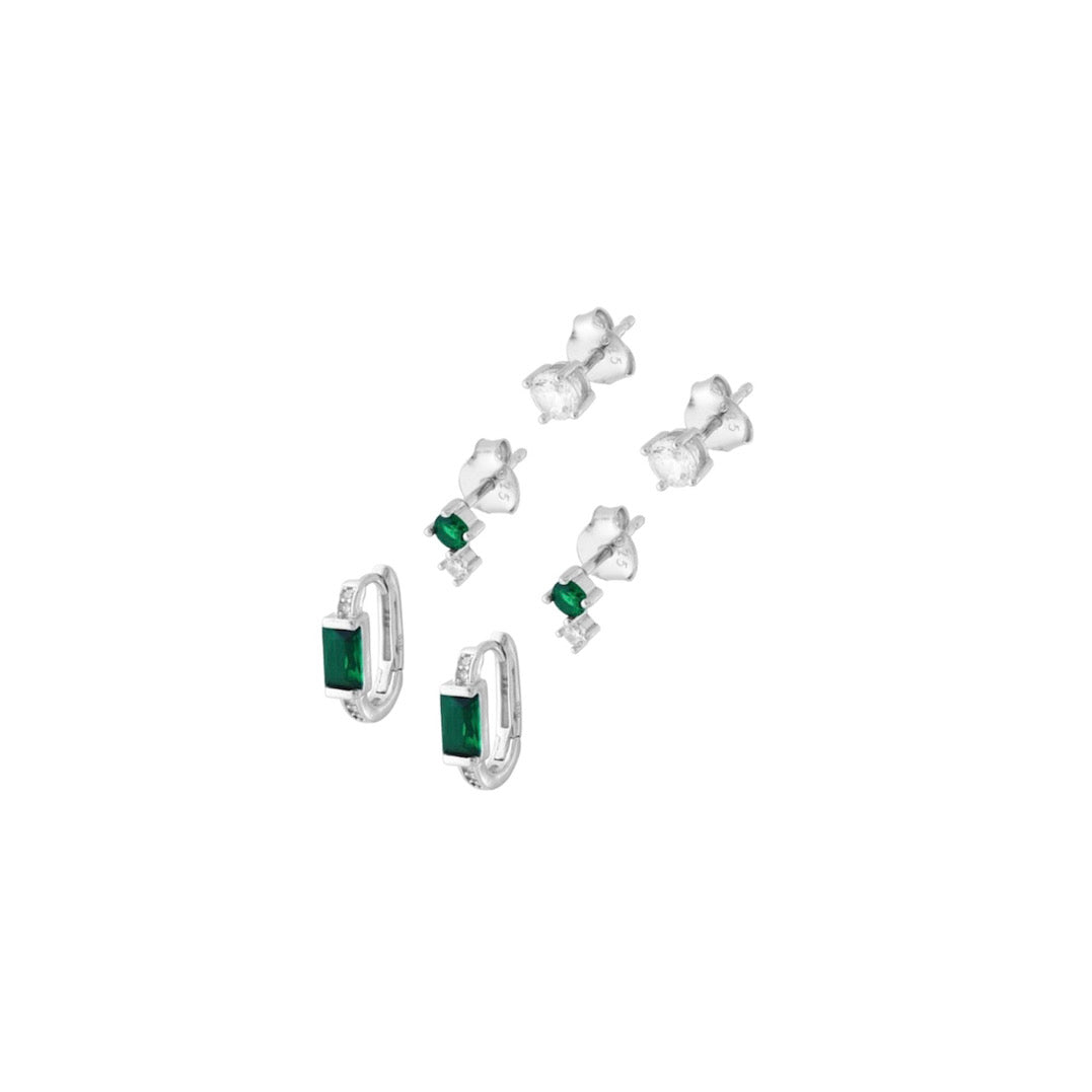 EMERALD EARRINGS SET