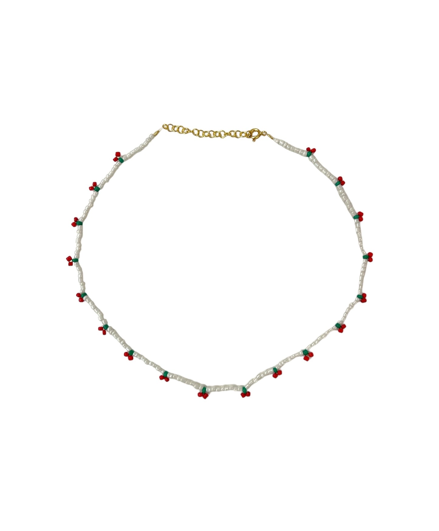 CHERRY BEADED NECKLACE