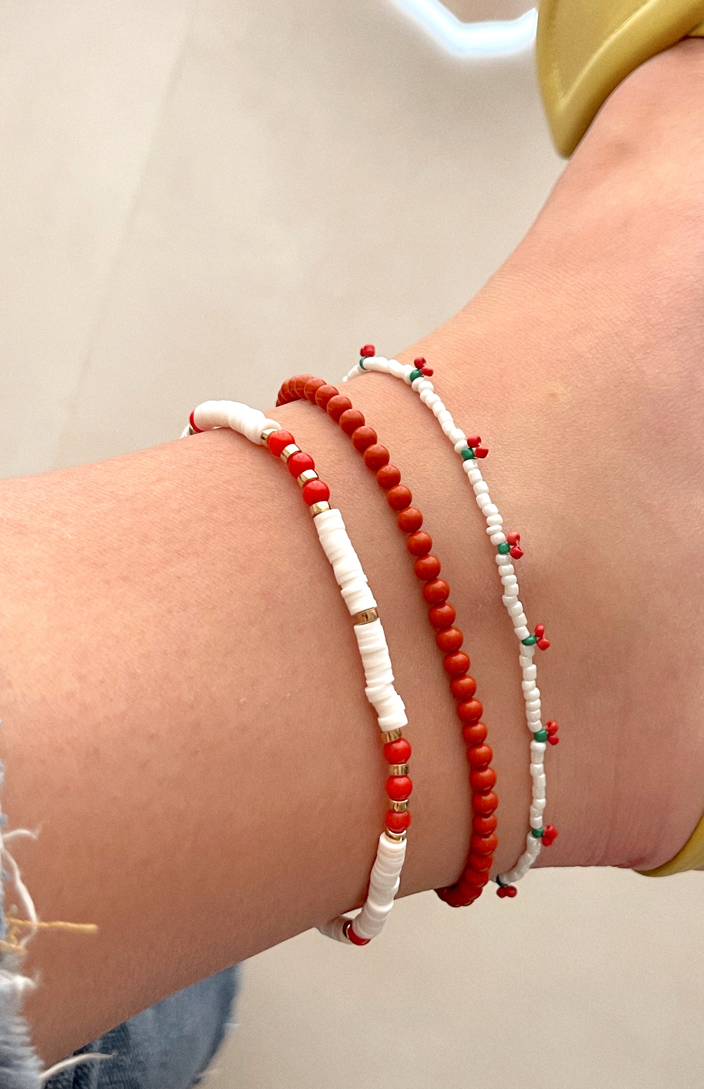 CHERRY BEADED ANKLET