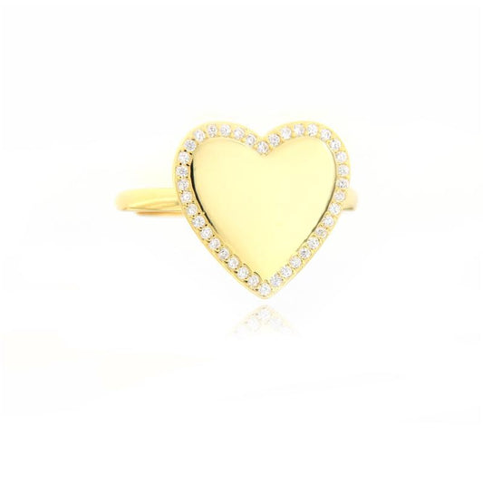 LOVE ZIRCONIA RING ORO/ARGENTO