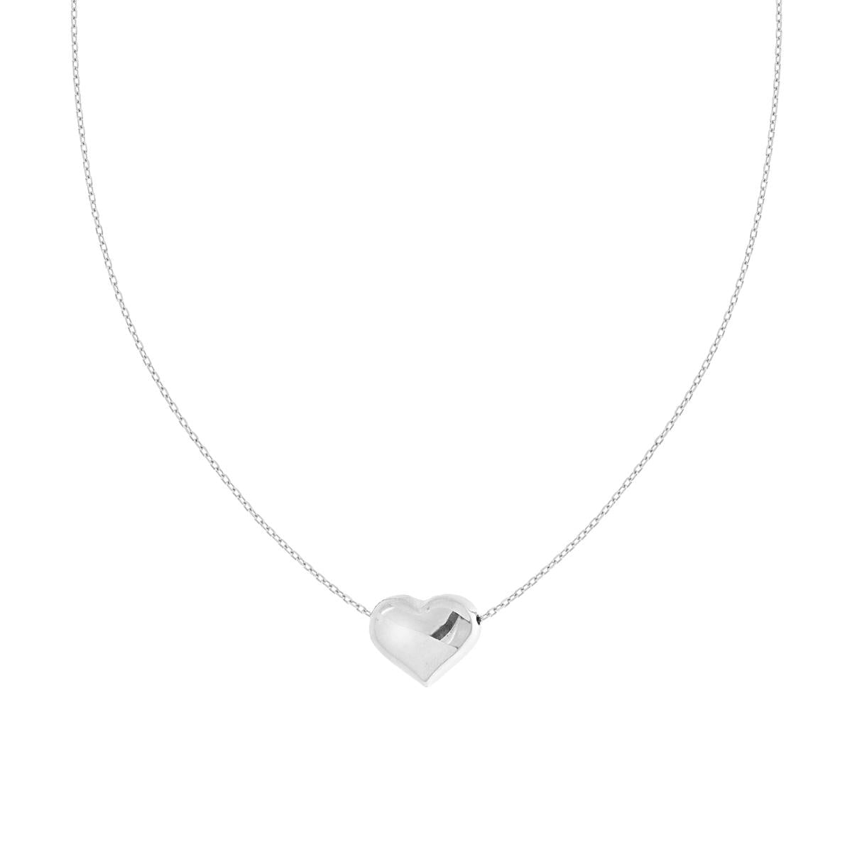 CHUNKY HEART NECKLACE ORO/ARGENTO