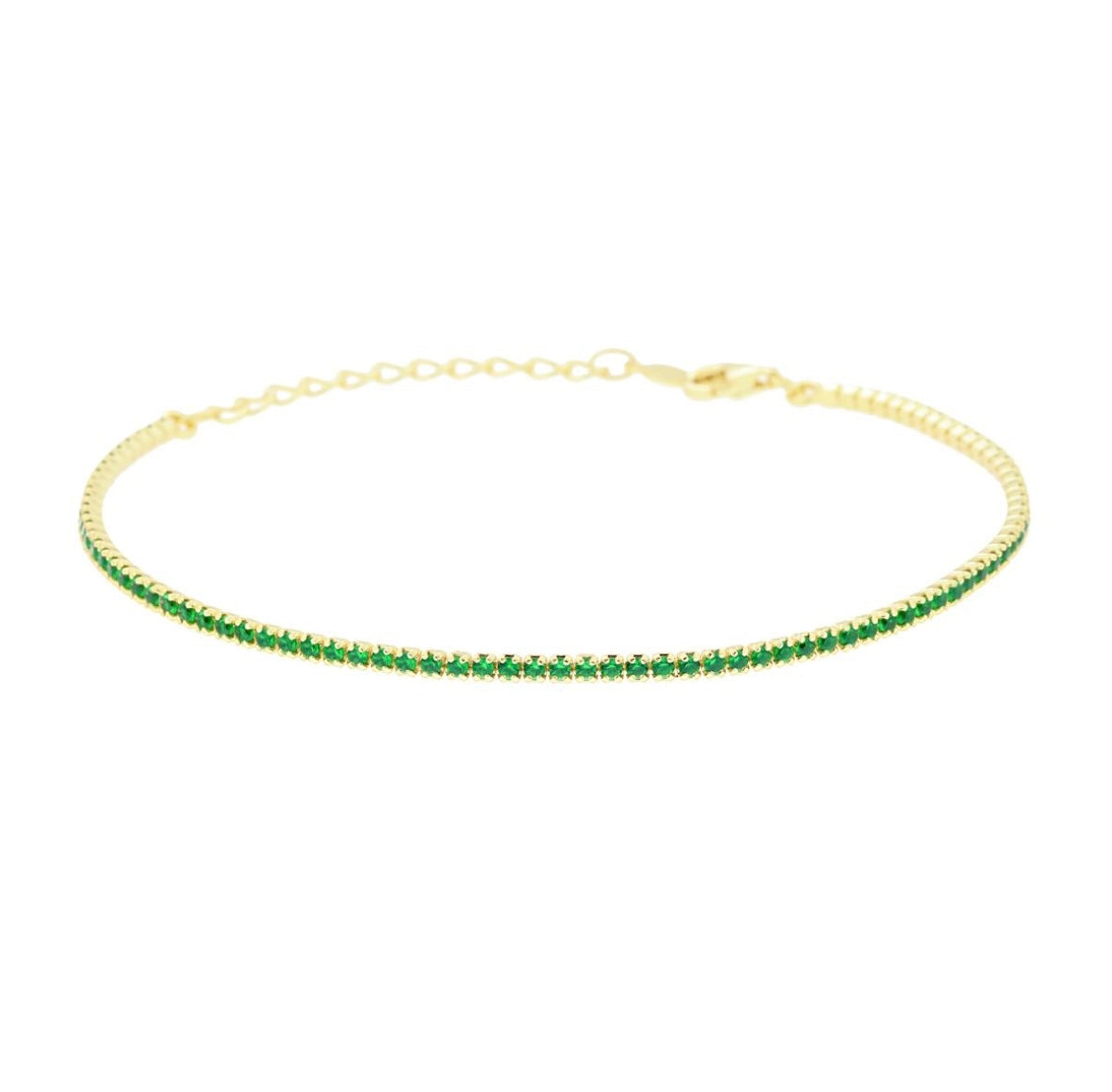 GREEN FINE LINE PLAIN TENNIS