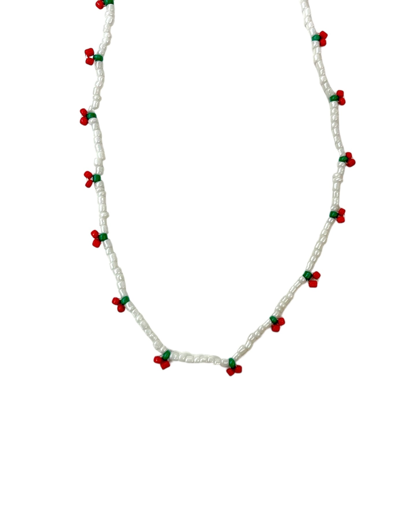 CHERRY BEADED NECKLACE