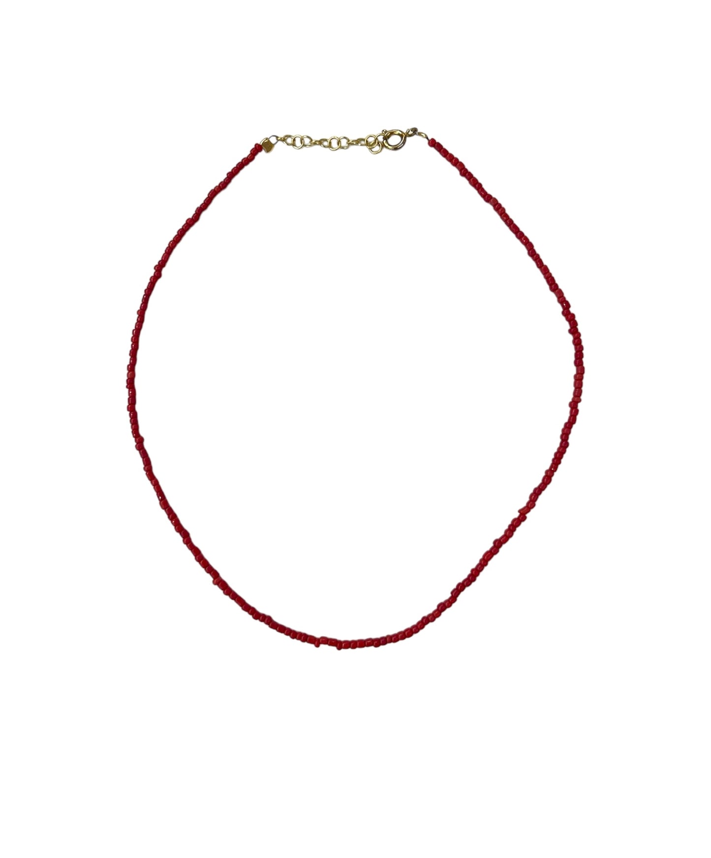 CORAL BEADED NECKLACE ORO/ARGENTO