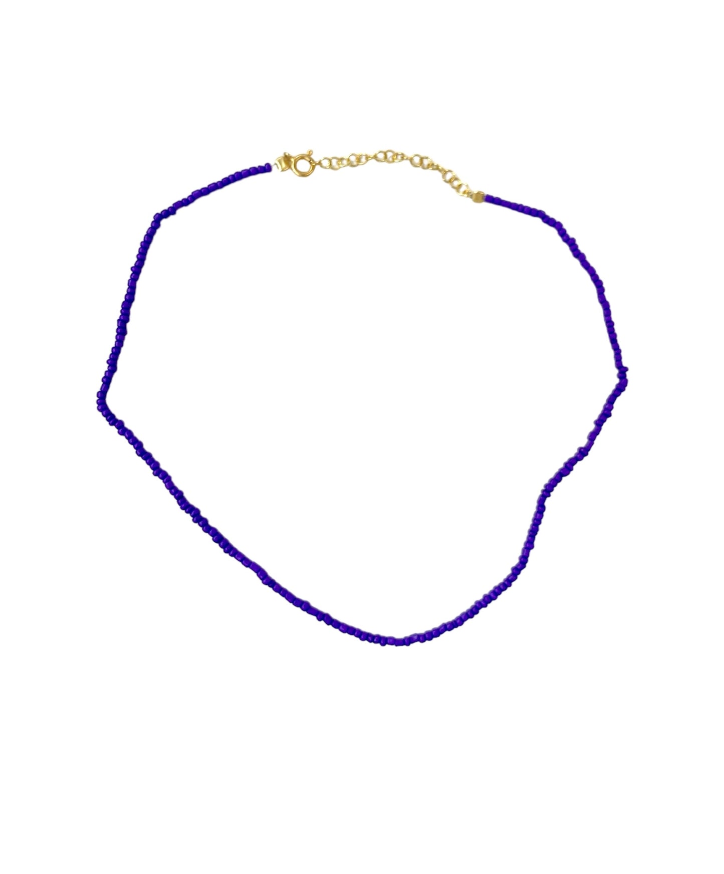 PURPLE BEADED NECKLACE ORO/ARGENTO