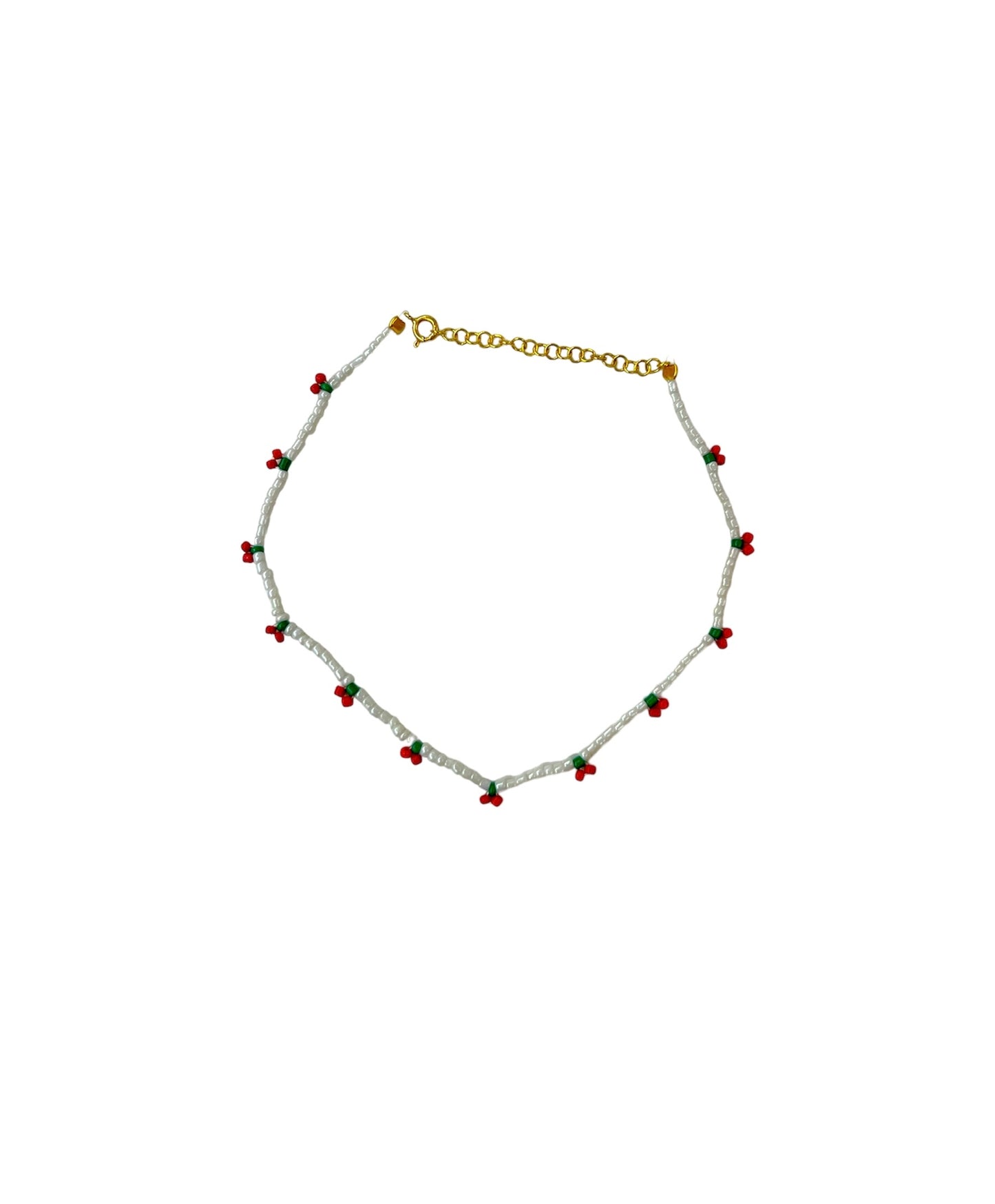 CHERRY BEADED ANKLET