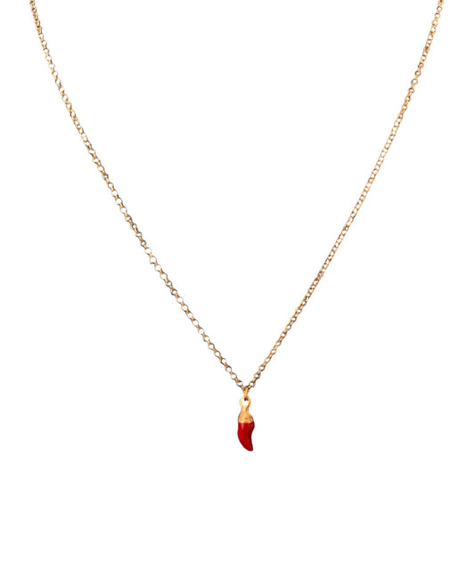 RED MICRO CORNETTO NECKLACE