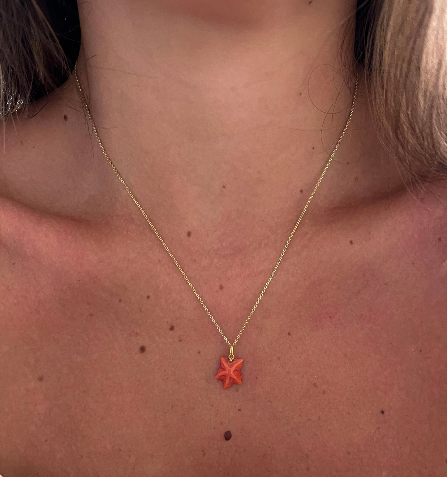 CORAL STARFISH NECKLACE