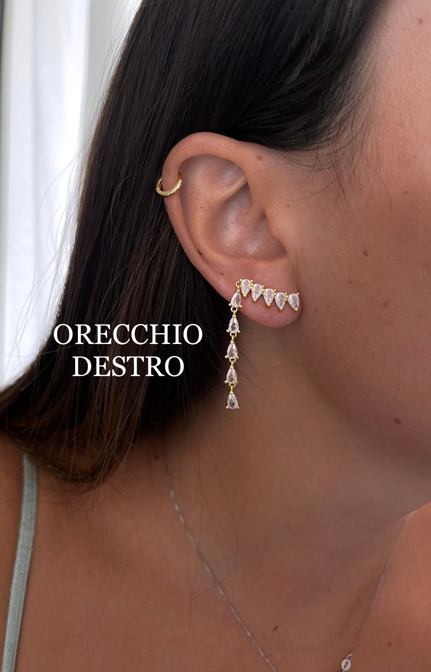 MONO ORECCHINO IVY ORO/ARGENTO