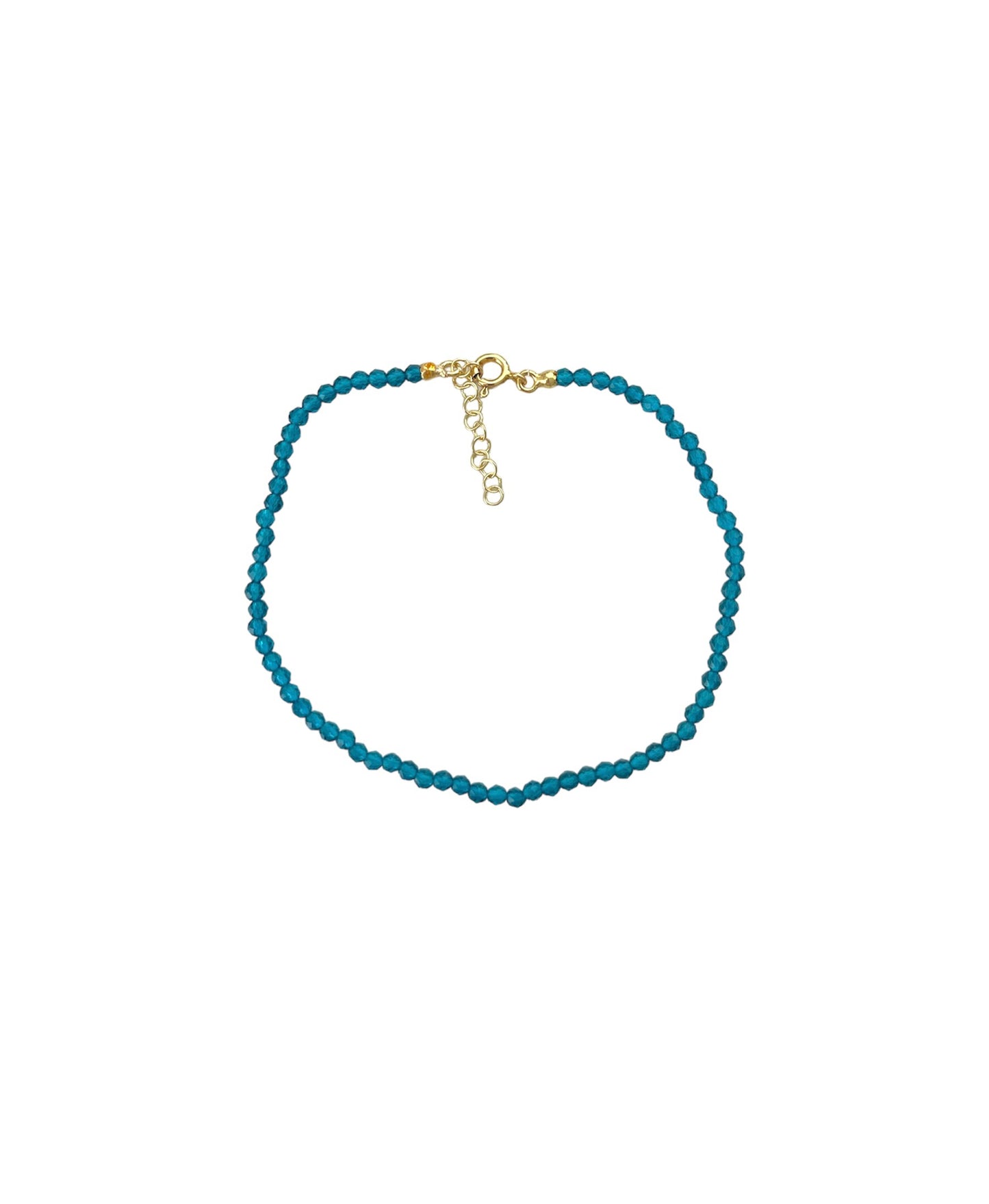 BLU PETROLIO ANKLET ORO/ARGENTO