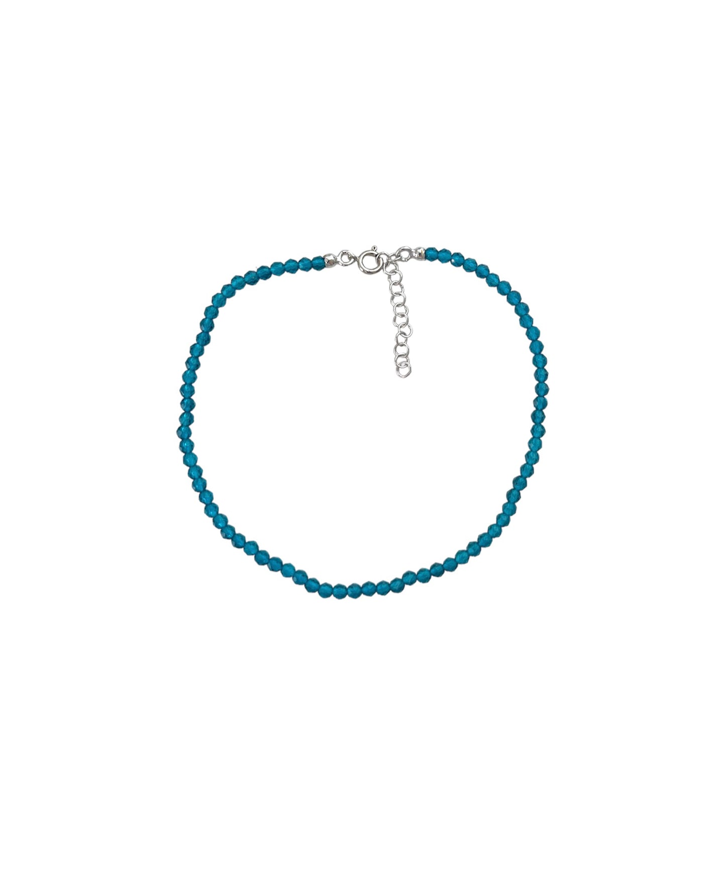 BLU PETROLIO ANKLET ORO/ARGENTO