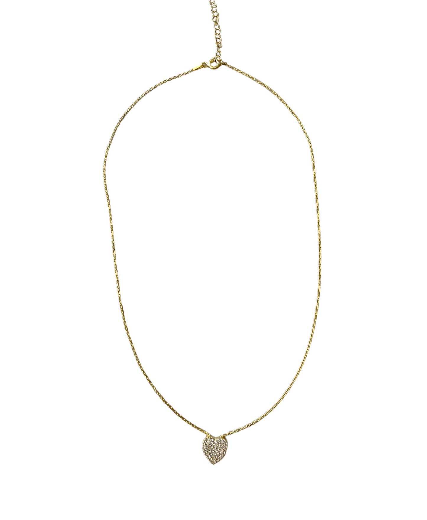 CUORICINO PAVÈ NECKLACE ORO/ARGENTO