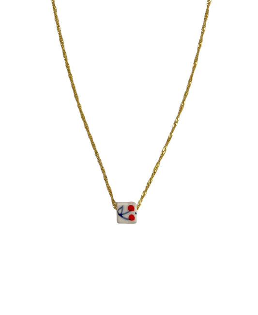 CHERRY DOUBLE CHERRY NECKLACE